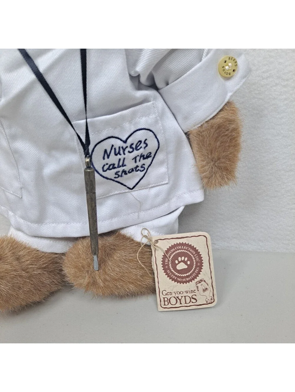 Florence Nightenbear Boyds Bear Nurses Call the Shots 12 Inch Hospital Nurse
